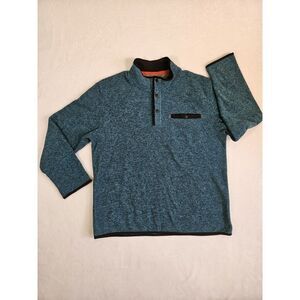 G.H. Bass Co‎ Men's Arctic Terrain Polar Fleece 1/4 Snap Mockneck Soft Pullover